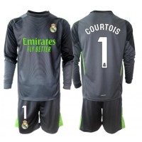 Camiseta Real Madrid Thibaut Courtois #1 Portero Tercera Equipación Replica 2025-26 para niños mangas largas (+ Pantalones cortos)